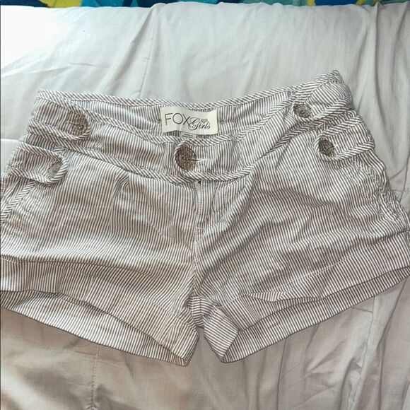 Fox Pants - Low waist Fox Girls vintage  Gray Shorts with Lightweight Fabric